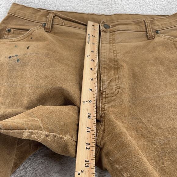 Dickies Carpenter Pants Mens 37x30 Brown Distressed Workwear Utility Canvas - Picture 12 of 12